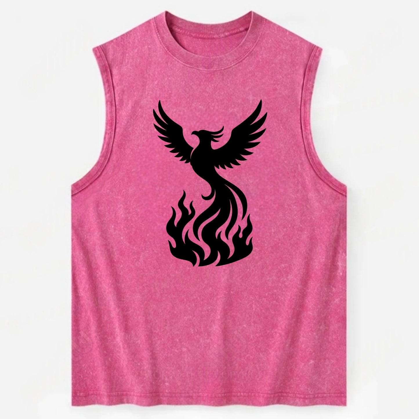 Phoenix rising from flames - Vintage Washed Tank - Pink