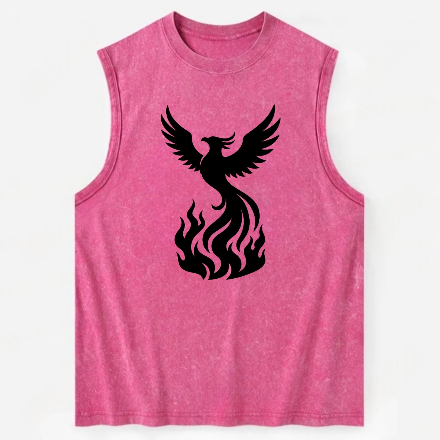 Phoenix rising from flames - Vintage Washed Tank - Pink