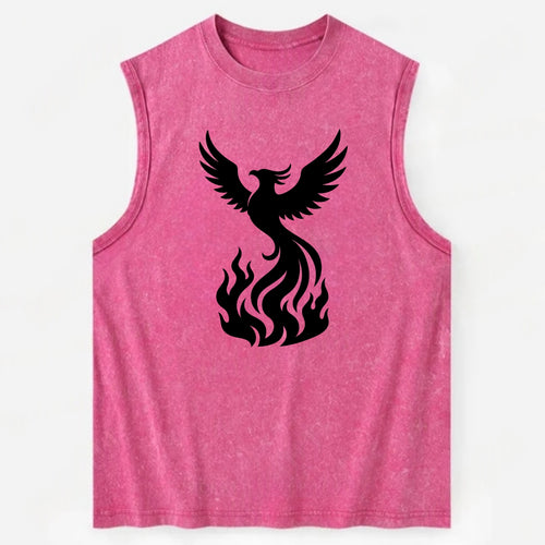 Phoenix rising from flames - Vintage Washed Tank
