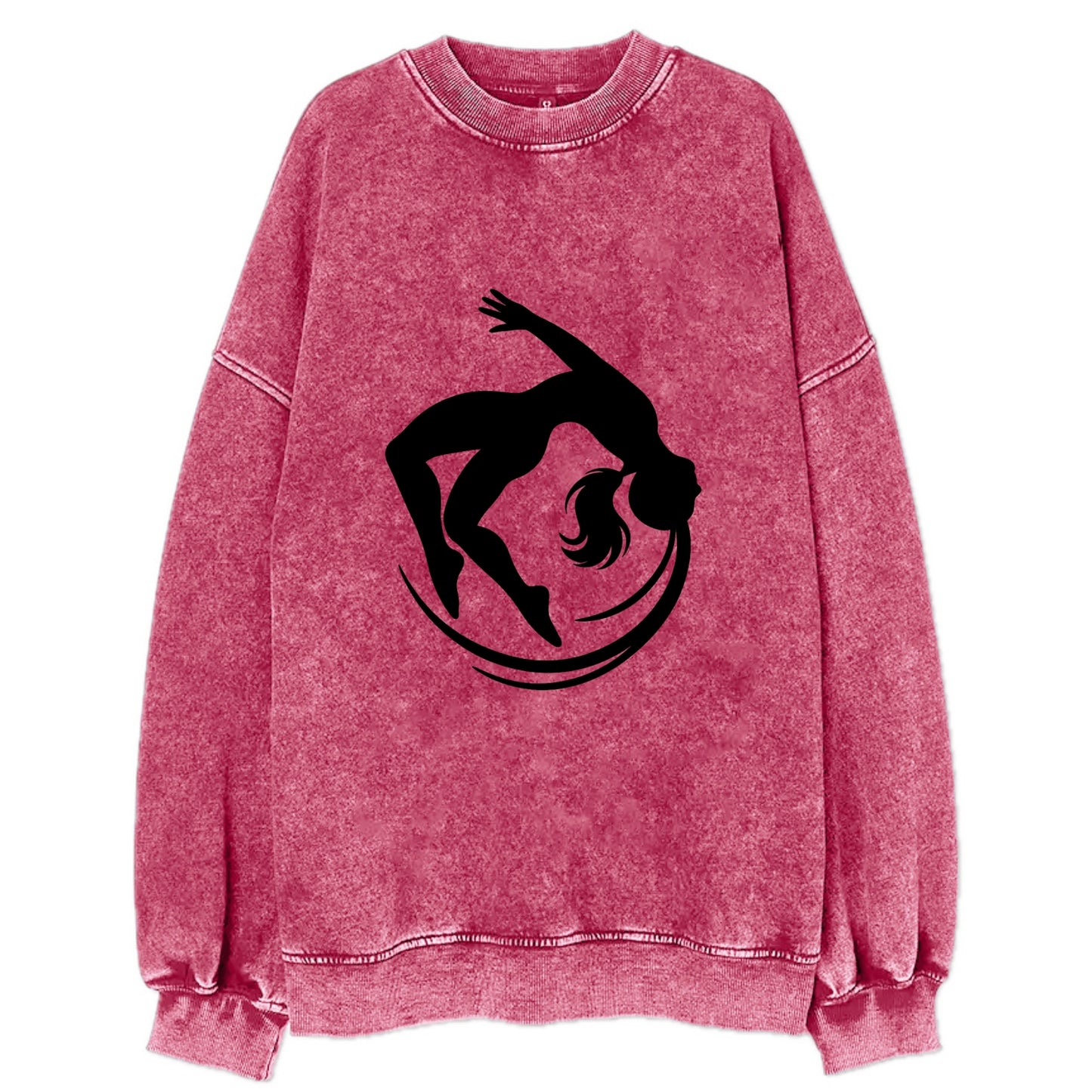 Gymnast mid-backflip rotation - Vintage Sweatshirt - Pink