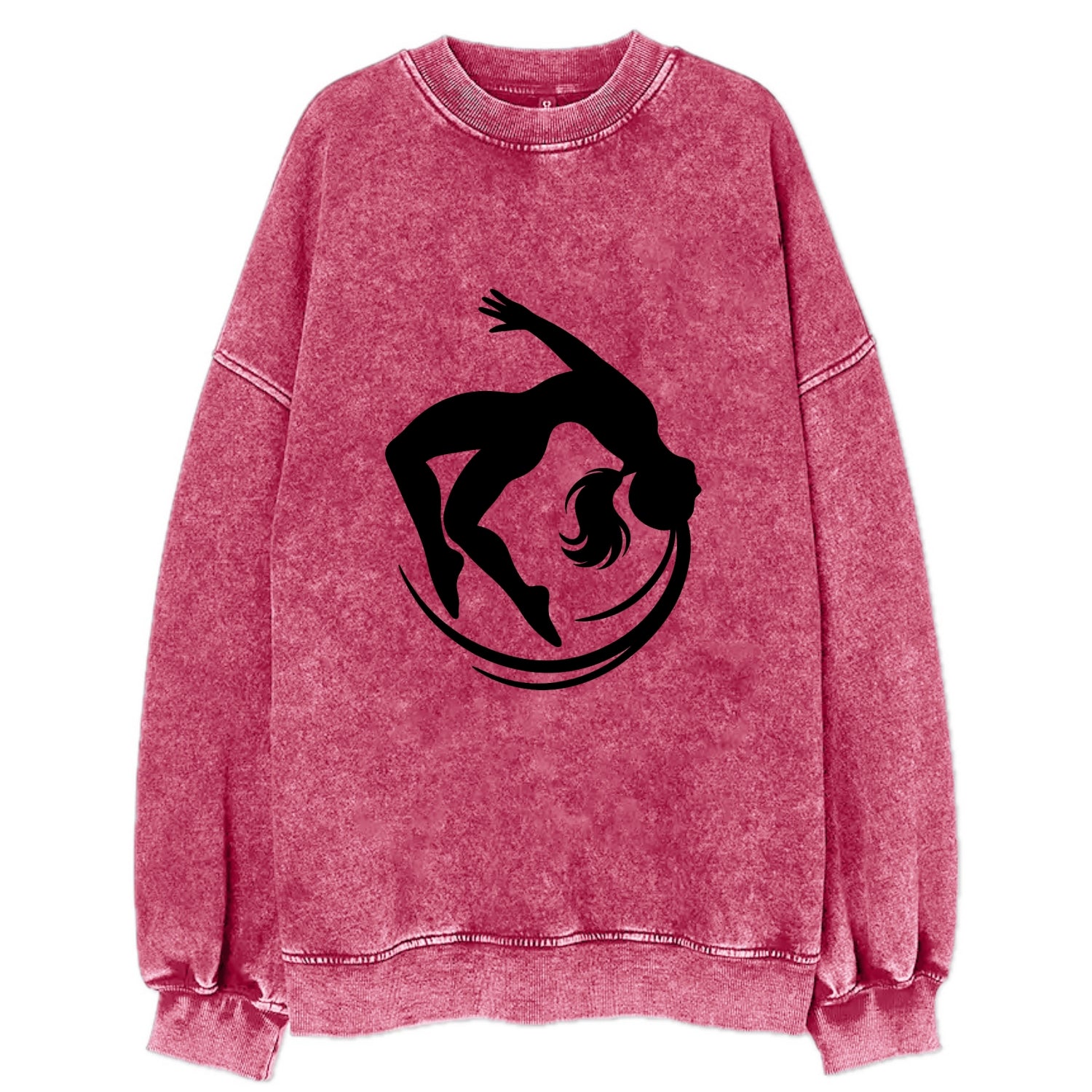 Gymnast mid-backflip rotation - Vintage Sweatshirt - Pink