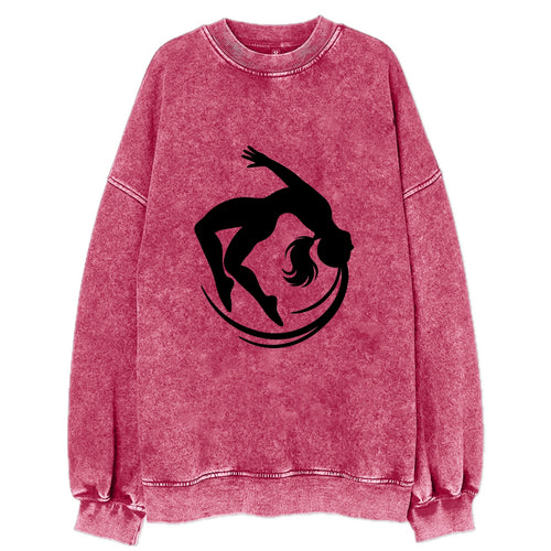 Gymnast mid-backflip rotation - Vintage Sweatshirt