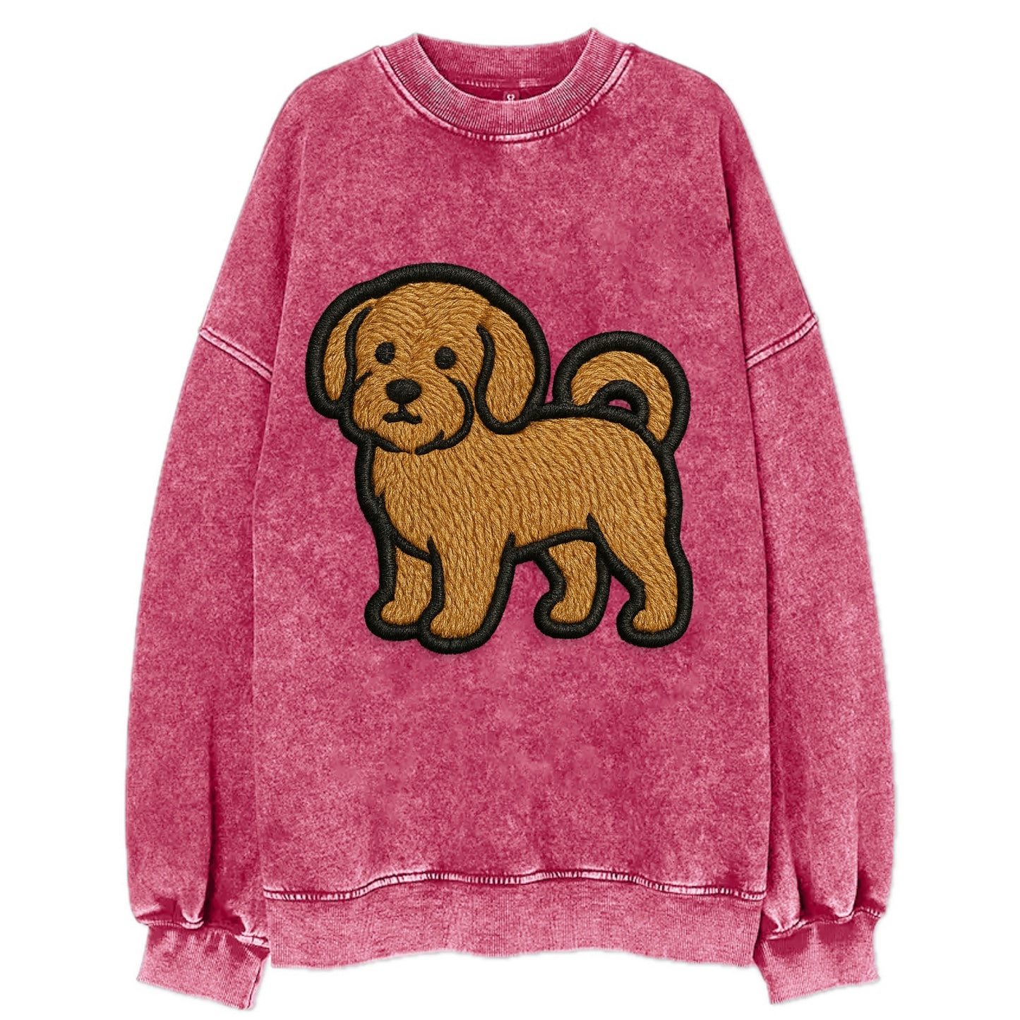 Havanese - Contemporary small dog design - Vintage Sweatshirt - Pink