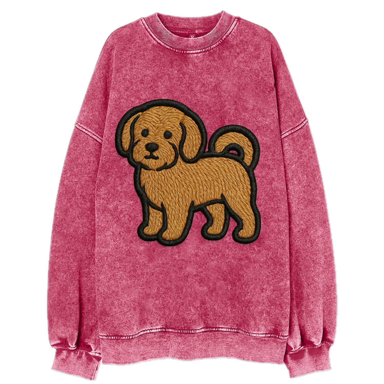 Havanese - Contemporary small dog design - Vintage Sweatshirt - Pink