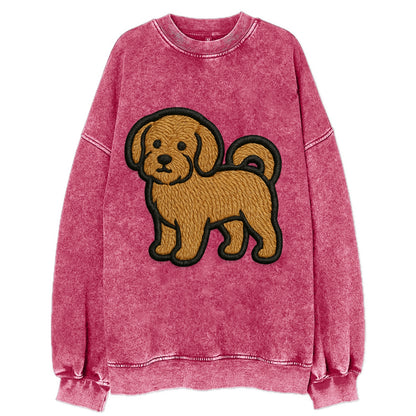 Havanese - Contemporary small dog design - Vintage Sweatshirt - Pink