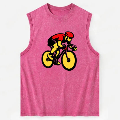 Speed Demon Cyclist - Vintage Washed Tank - Pink