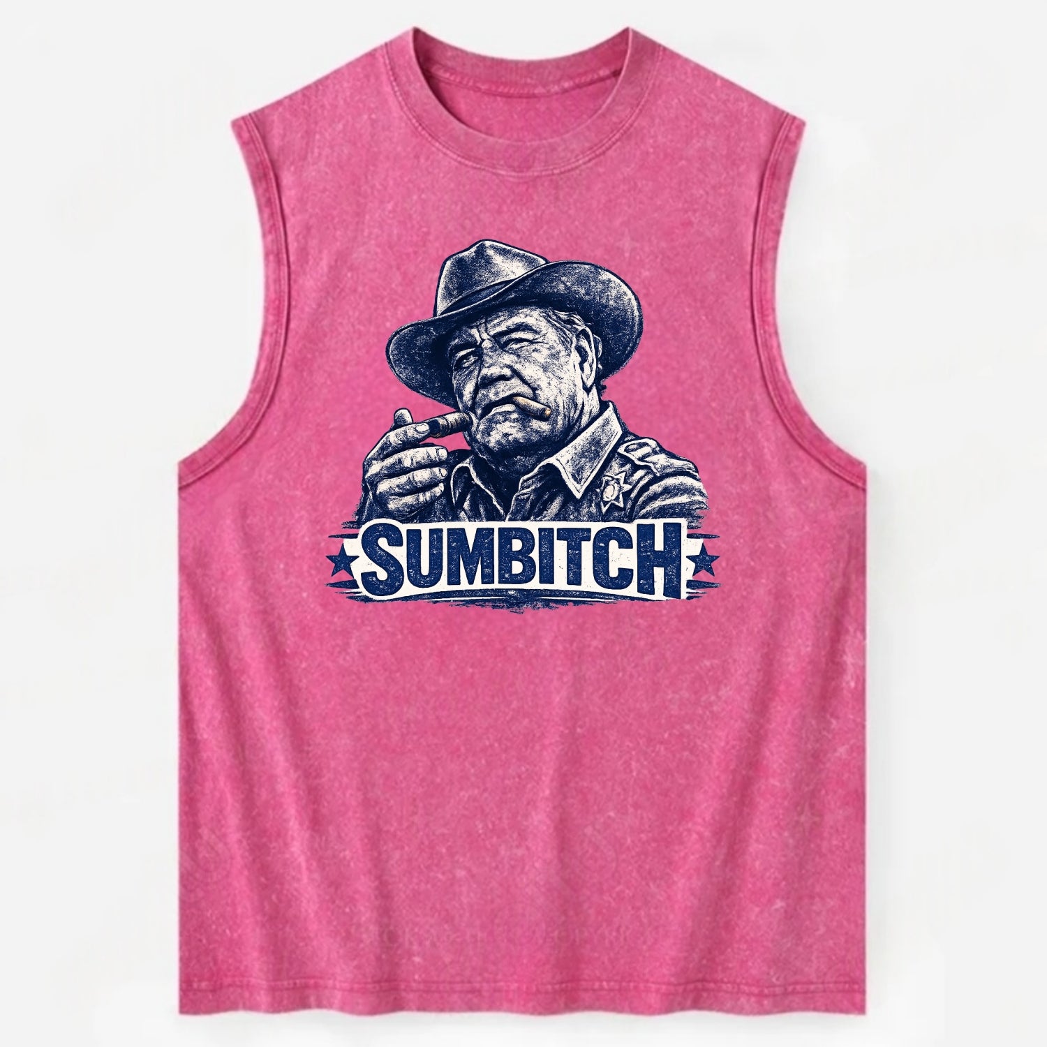 Sumbitch - Vintage Washed Tank - Pink