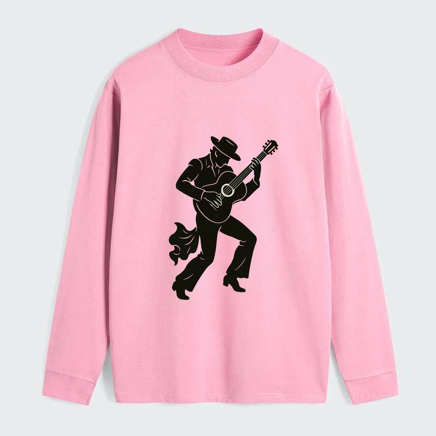 Flamenco guitarist dramatic pose - Classic Long Sleeve Shirt - Pink