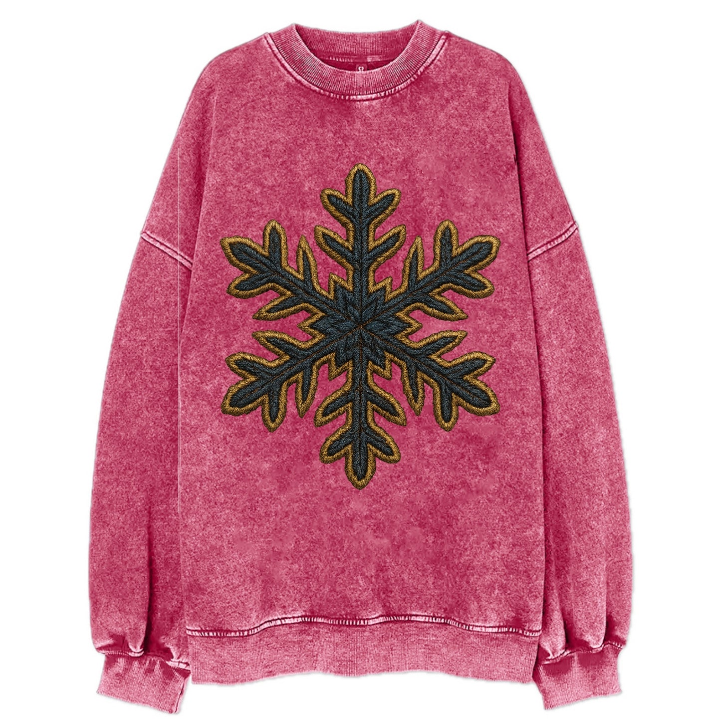 Snowflake  - Vintage Sweatshirt - Pink
