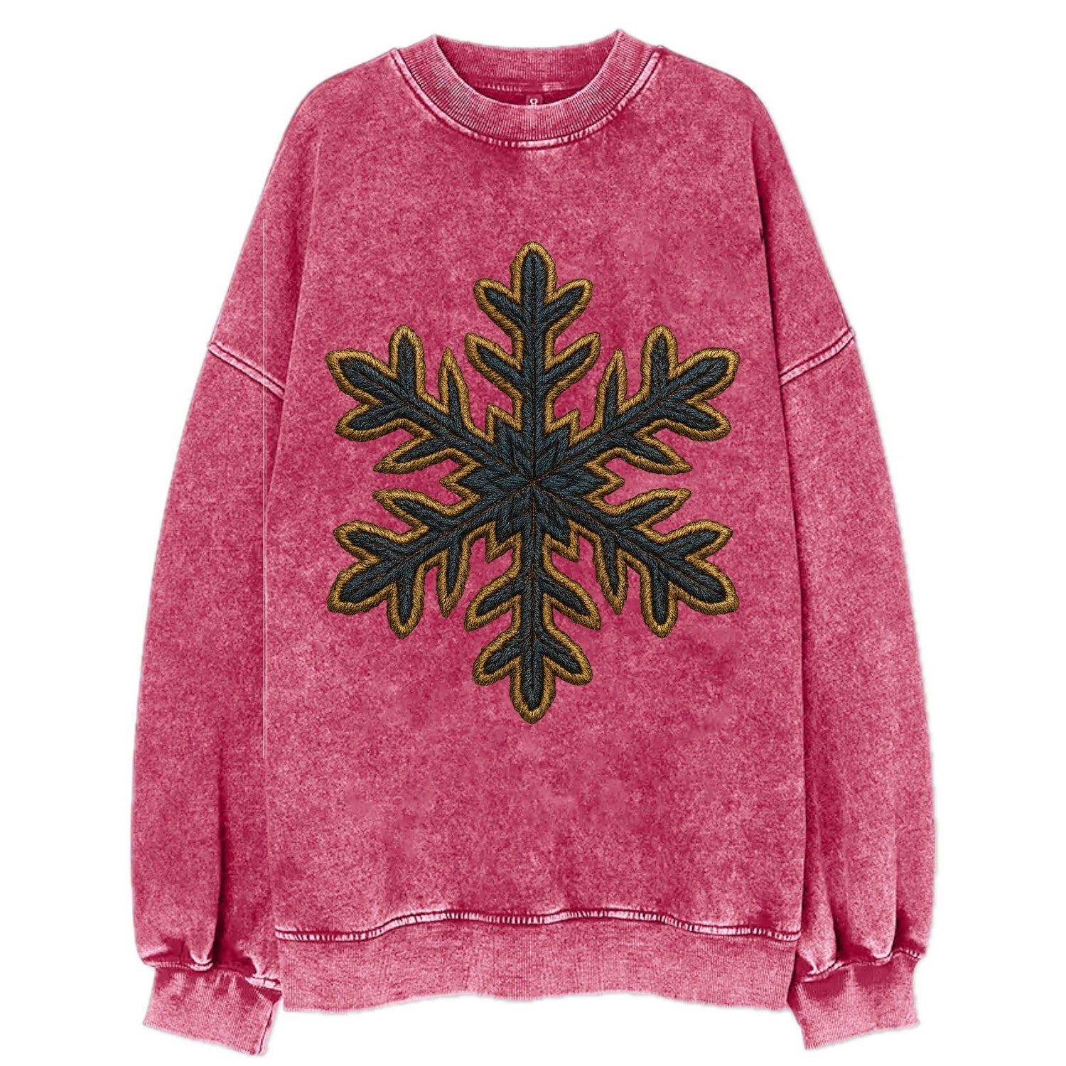 Snowflake  - Vintage Sweatshirt - Pink