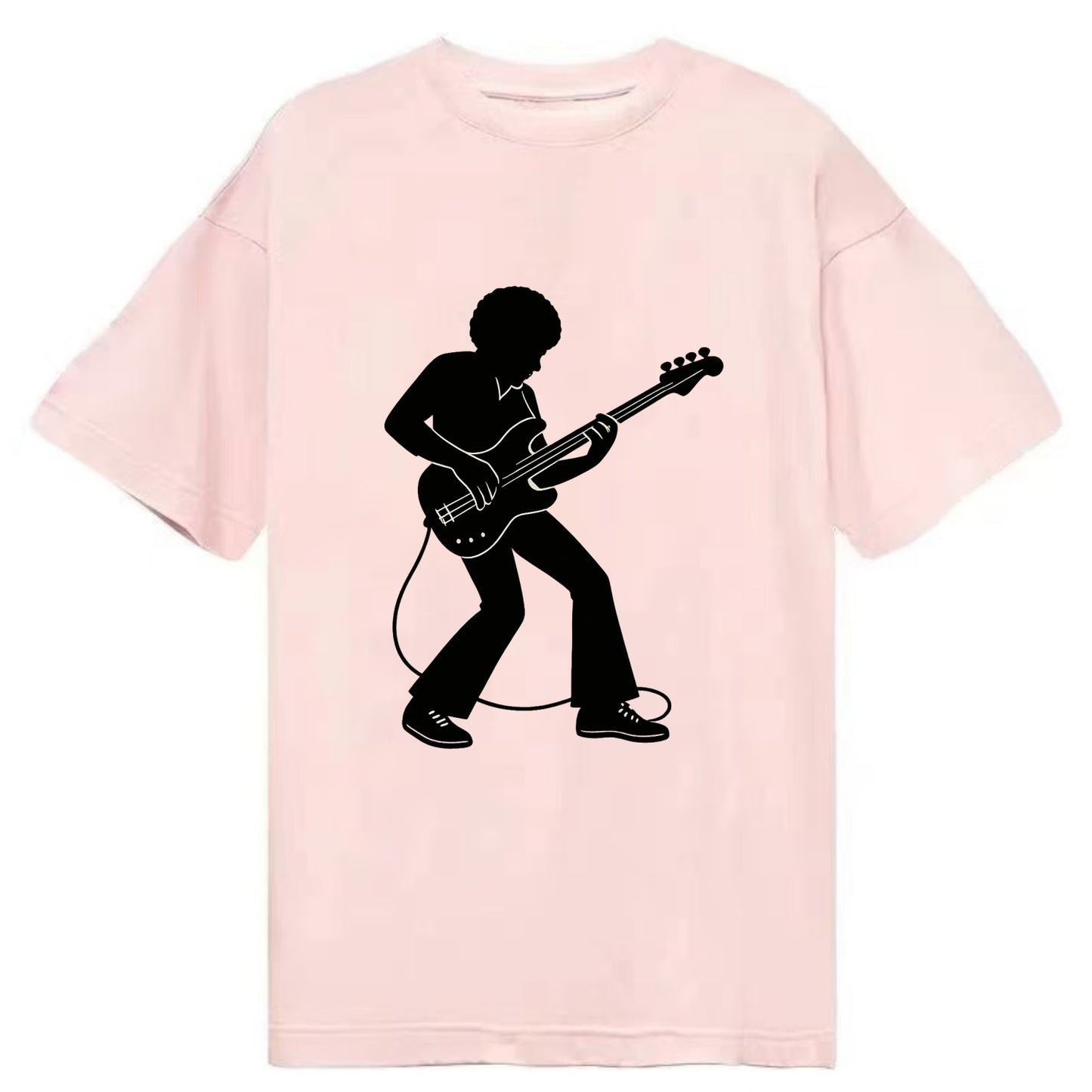 Bass guitarist slap technique - Classic T-shirt - Pink