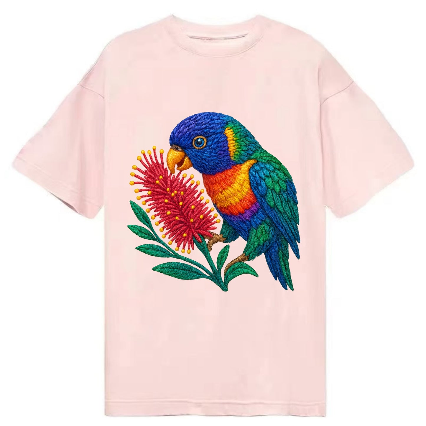 Rainbow Lorikeet Bottlebrush - Classic T-shirt - Pink