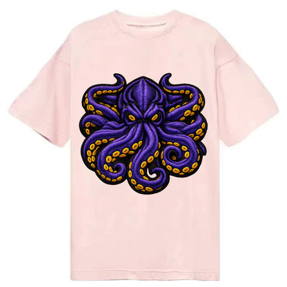KRAKEN TENTACLES - sea monster in purple and black , deep sea - Classic T-shirt - Pink