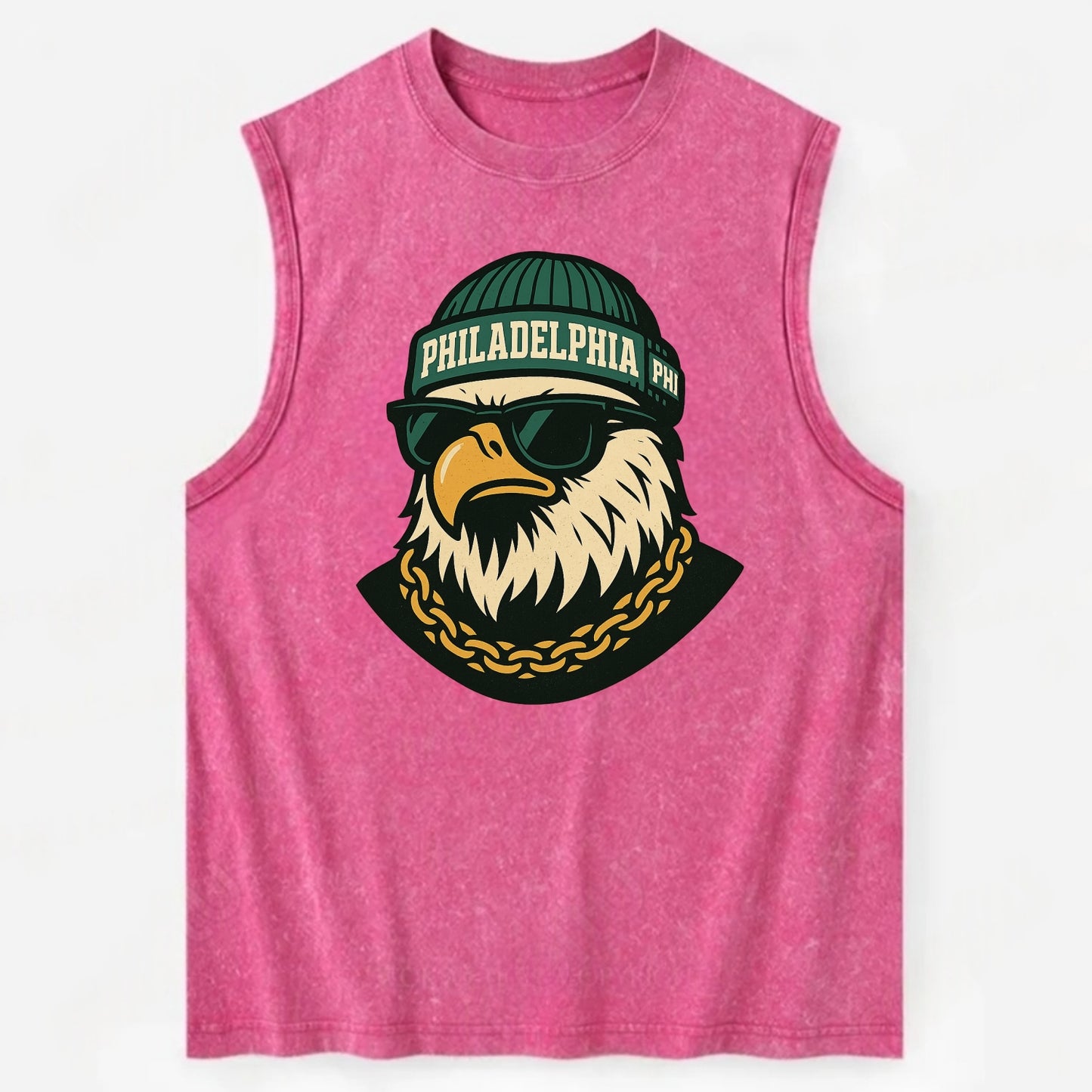 "eagle" "philadelphia" "phi" "green" "us East" - Vintage Washed Tank - Pink