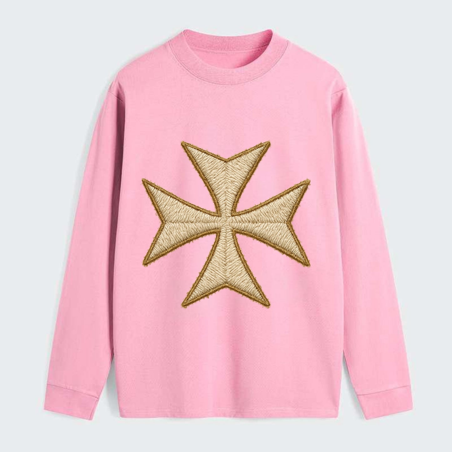 Hospitaller Cross  - Classic Long Sleeve Shirt - Pink