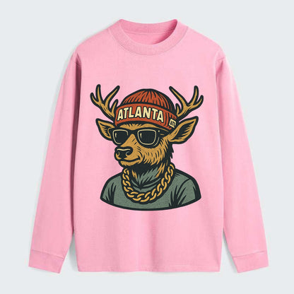 "deer" "atlanta" "atl" "red" "us South" - Classic Long Sleeve Shirt - Pink