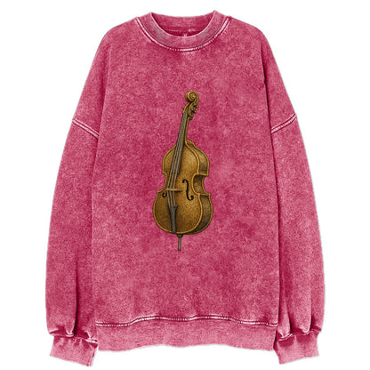 Acoustic Bass  - Vintage Sweatshirt - Pink