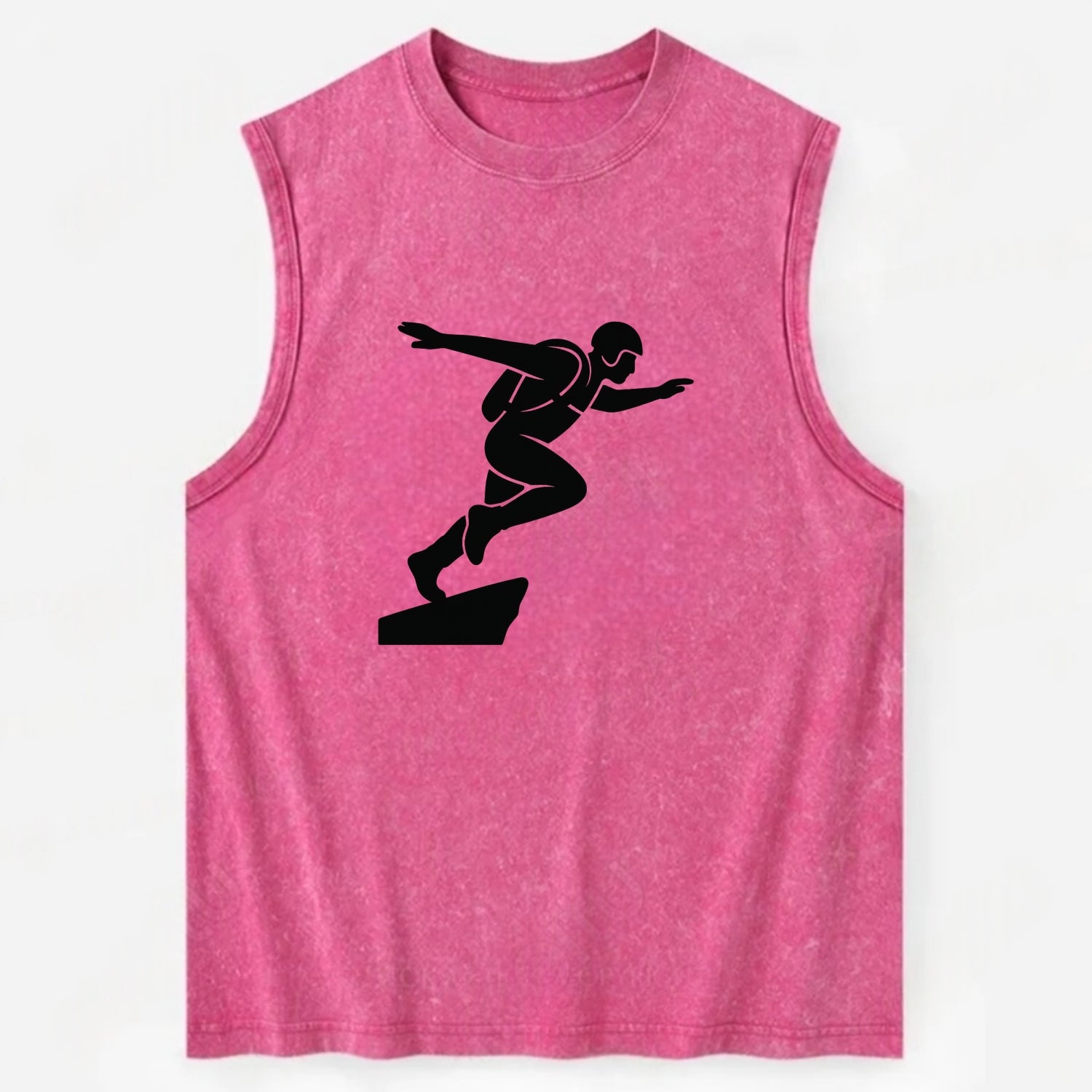 Base jumper launching off - Vintage Washed Tank - Pink