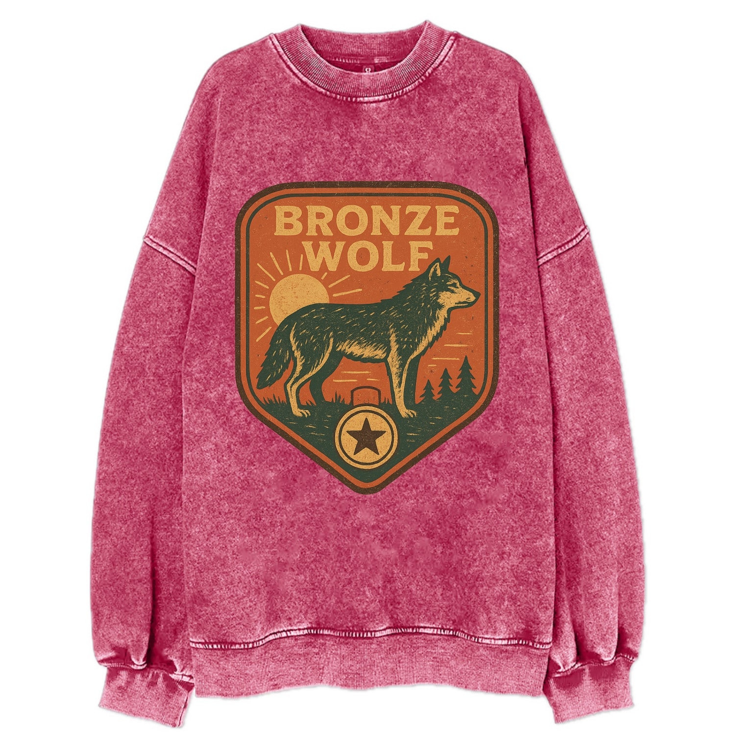 Bronze Wolf Medal  - Vintage Sweatshirt - Pink