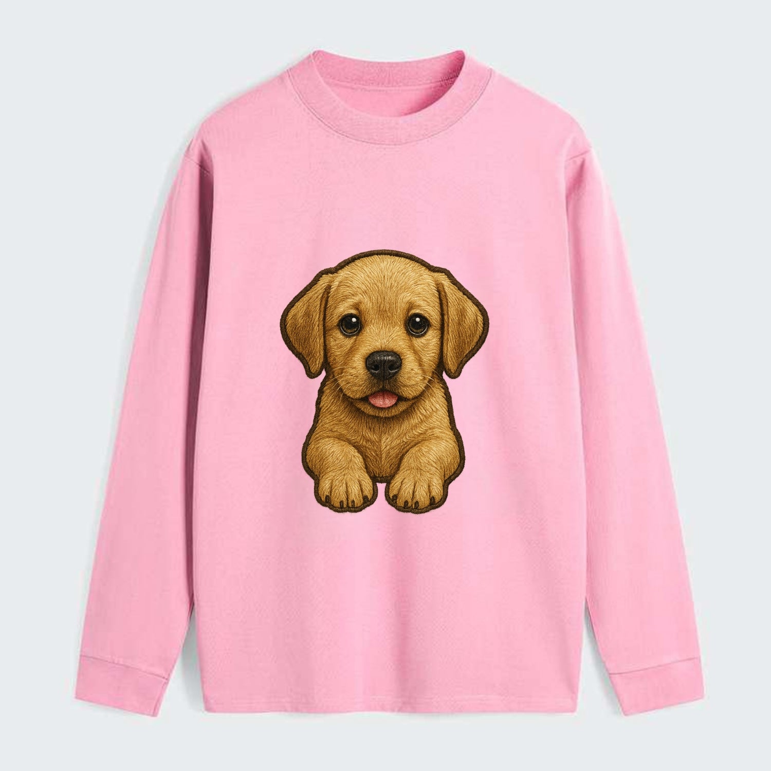 Baby Labrador Retriever Puppy - yellow/black/chocolate, soulful eyes, - Classic Long Sleeve Shirt - Pink