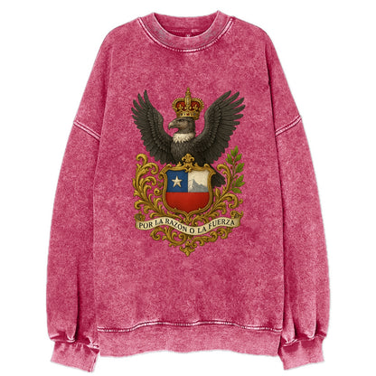 Chile Andean Condor Emblem  - Vintage Sweatshirt - Pink
