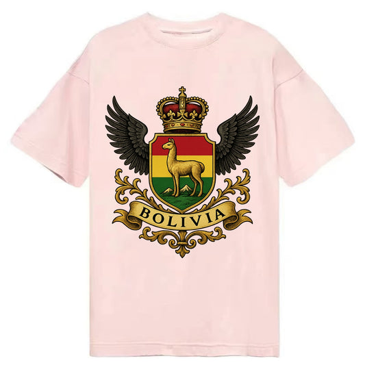 Bolivia Llama Emblem  - Classic T-shirt - Pink