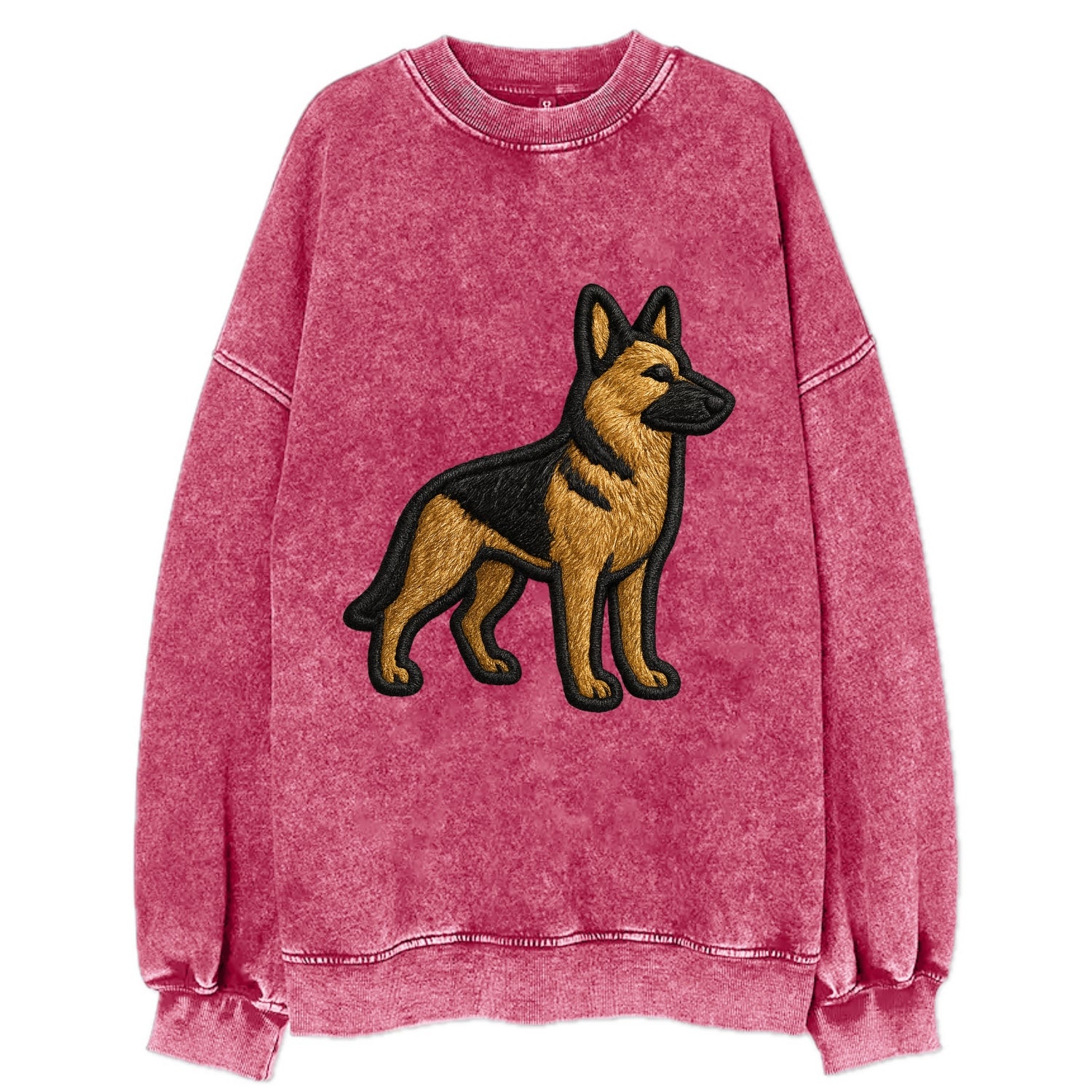 German Shepherd - Trendy minimal silhoue - Vintage Sweatshirt - Pink