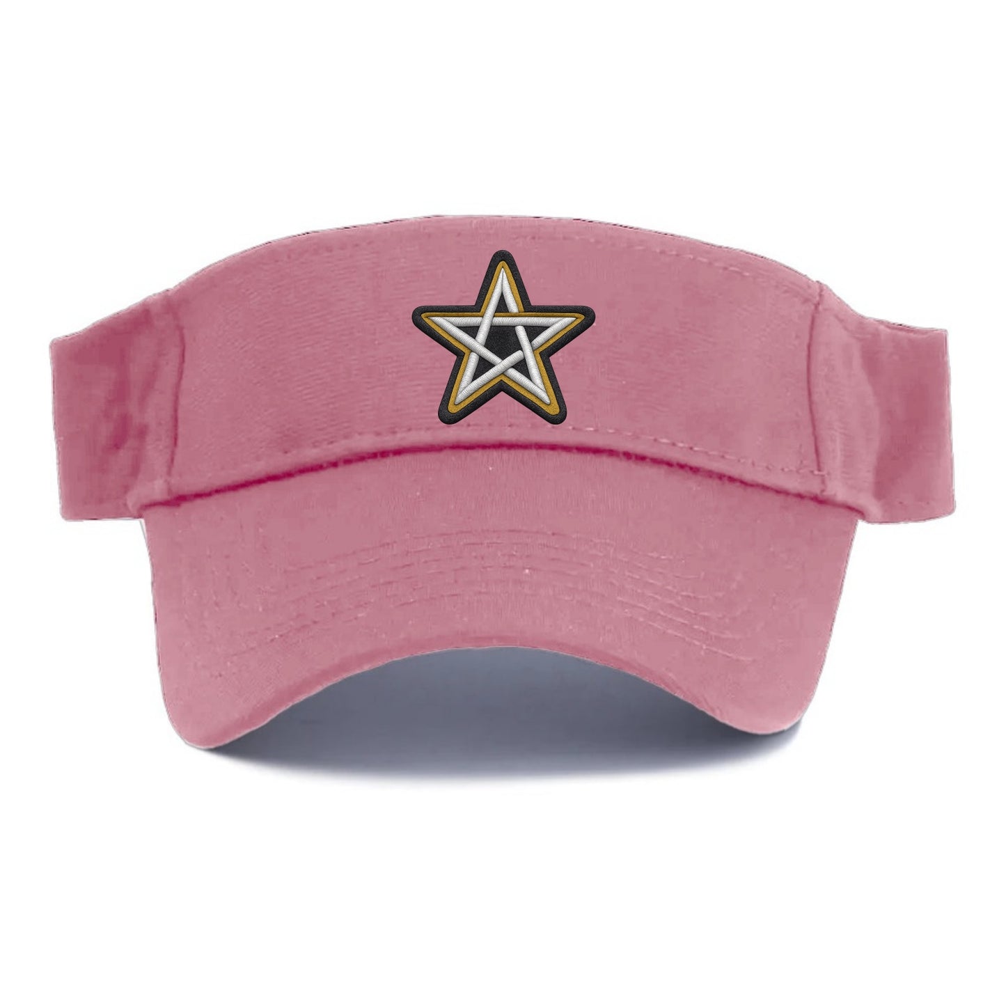 PENTAGRAM STAR - five point star in silver , protection - Visor - Pink