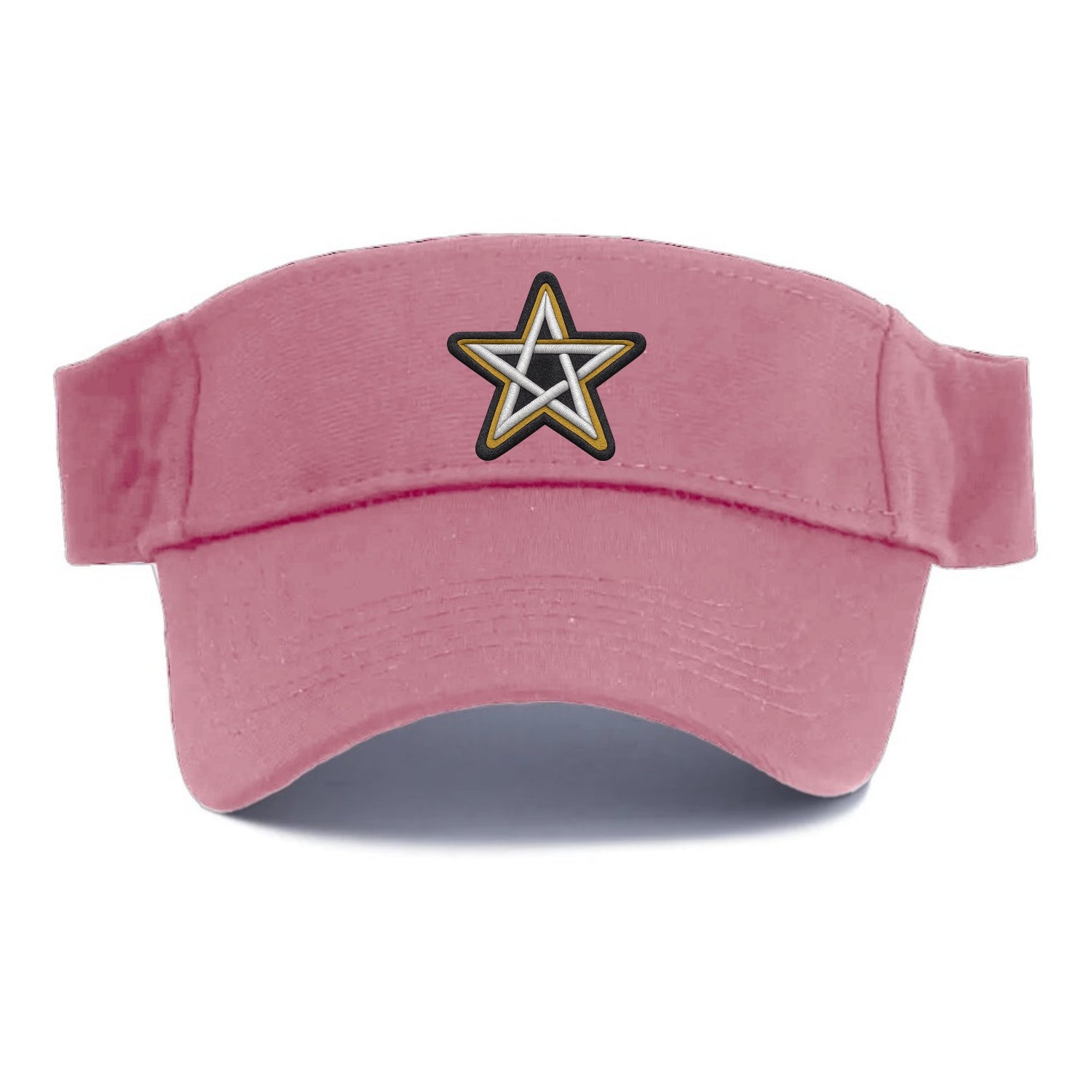 PENTAGRAM STAR - five point star in silver , protection - Visor - Pink