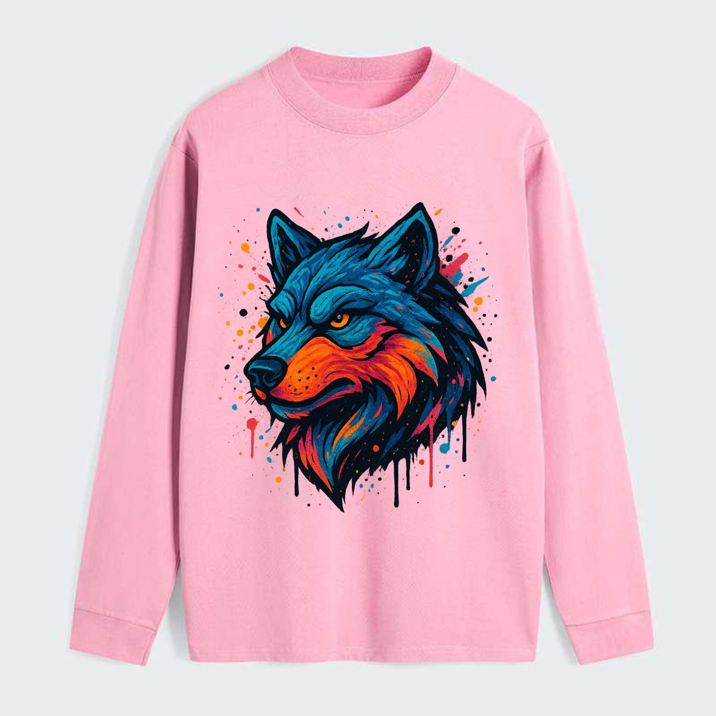 Velvet Wolf Royal  - Classic Long Sleeve Shirt - Pink