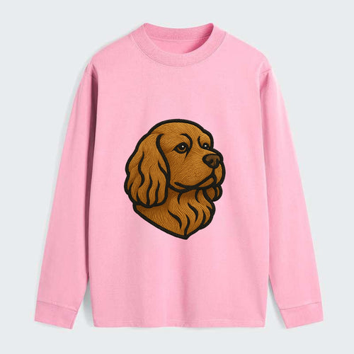 Sussex Spaniel - Golden liver embroidered low-set design - Classic Long Sleeve Shirt