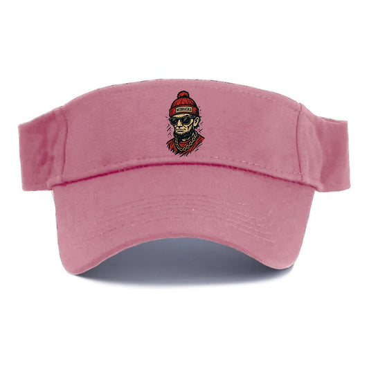 Lincoln Cornhusker wearing Nebraska bean - Visor - Pink