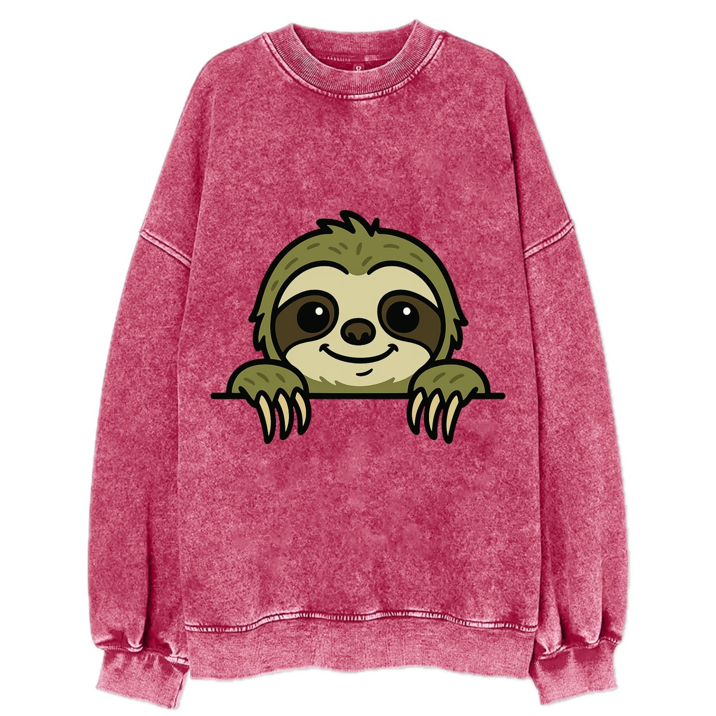 Sloth  - Vintage Sweatshirt - Pink