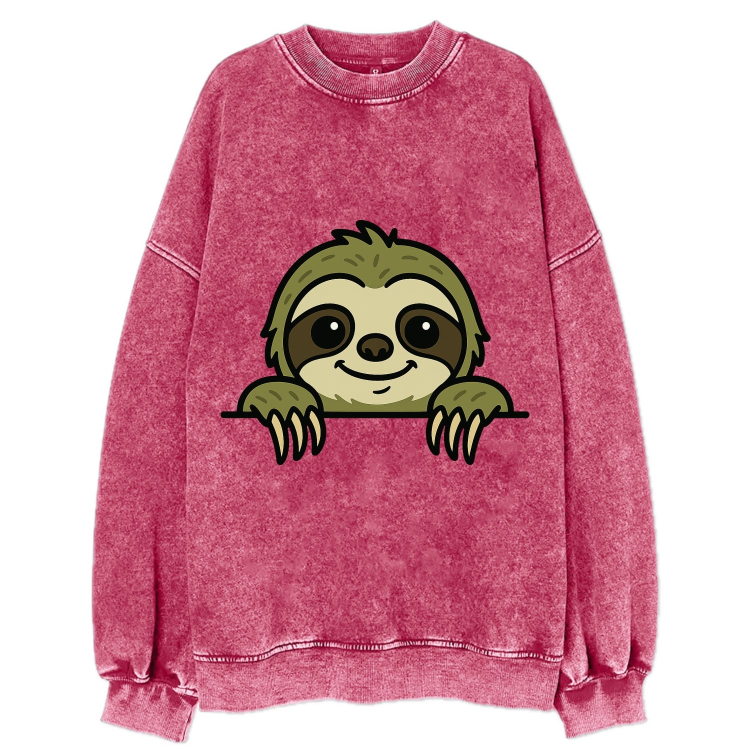 Sloth  - Vintage Sweatshirt - Pink