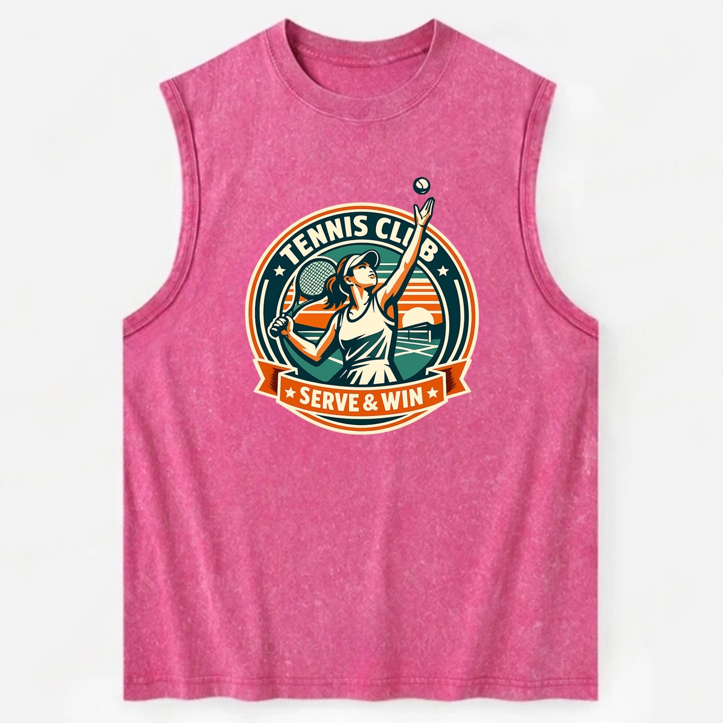 Ace of the Court - Vintage Washed Tank - Pink
