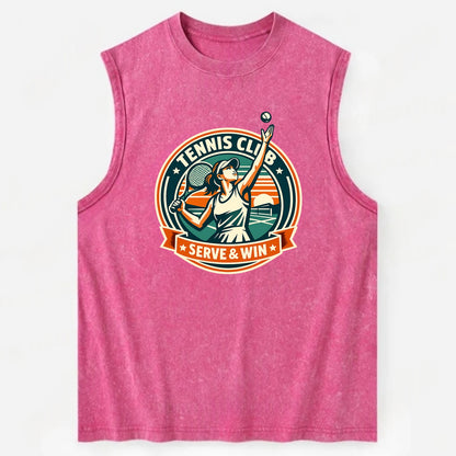 Ace of the Court - Vintage Washed Tank - Pink