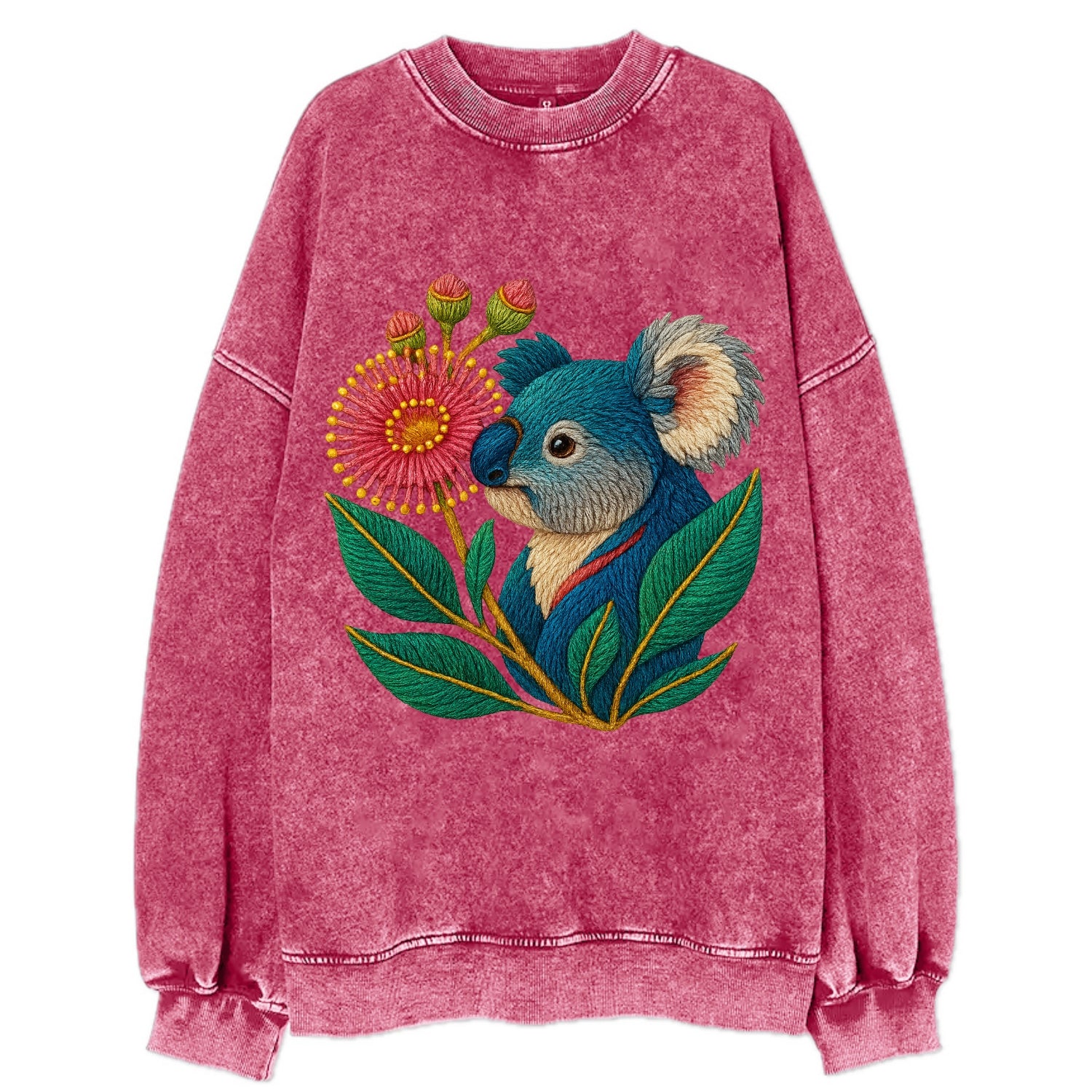 Koala Eucalyptus Bloom - Vintage Sweatshirt - Pink