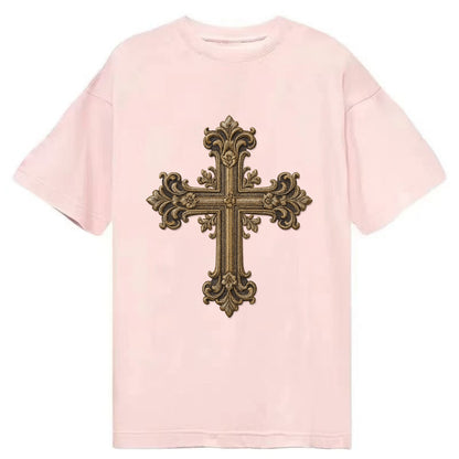 Victorian Cross  - Classic T-shirt - Pink