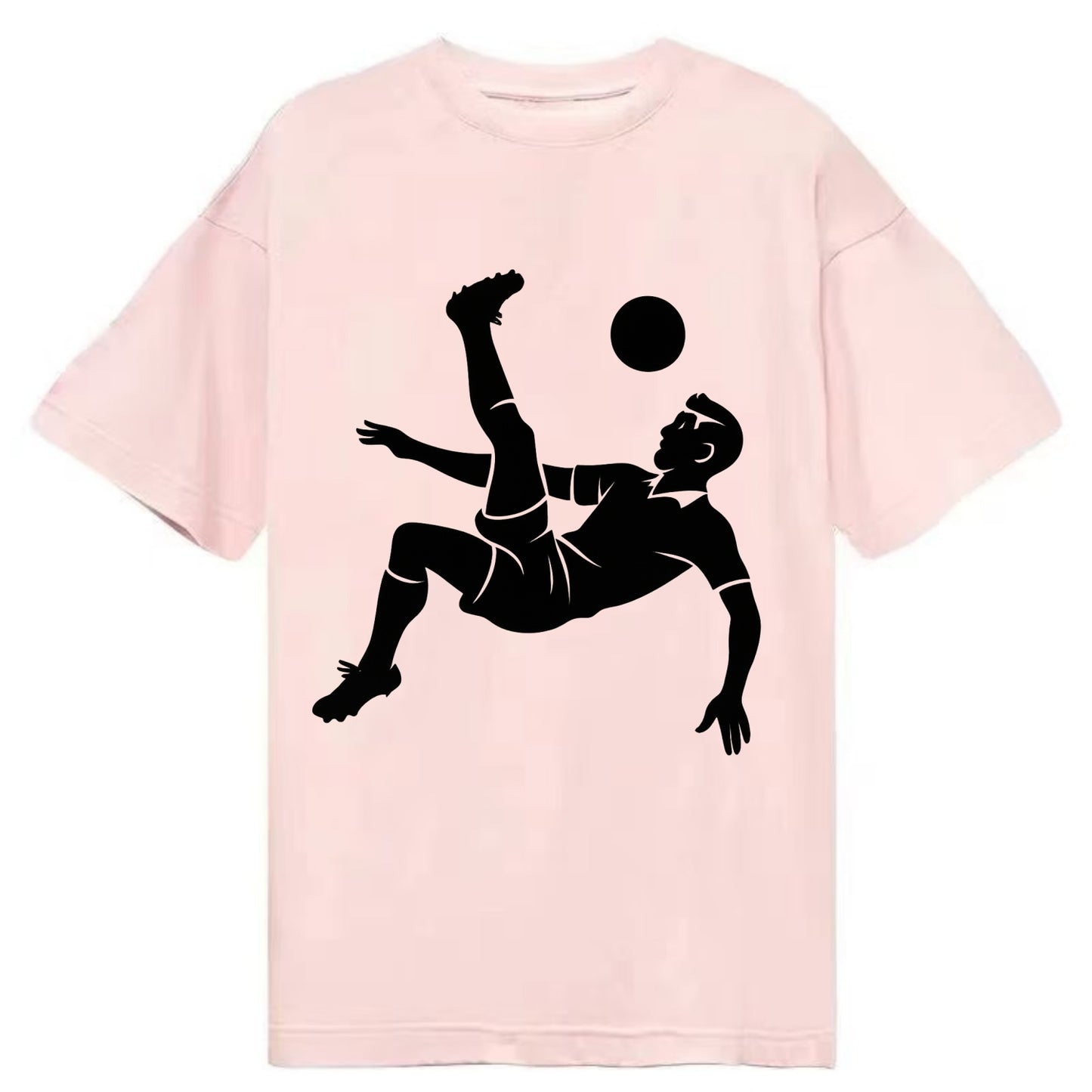 Soccer player doing a bicycle kick - Classic T-shirt - Pink