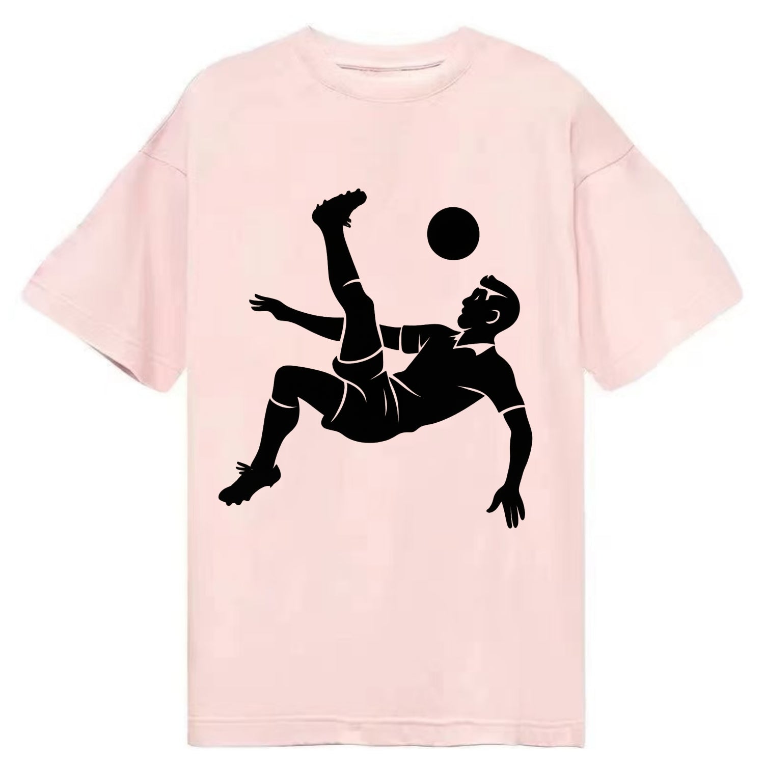 Soccer player doing a bicycle kick - Classic T-shirt - Pink