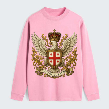 Georgia White Eagle Emblem - Classic Long Sleeve Shirt - Pink