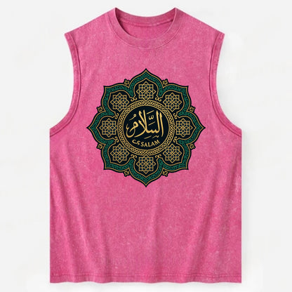 As-Salam Mandala - Vintage Washed Tank - Pink