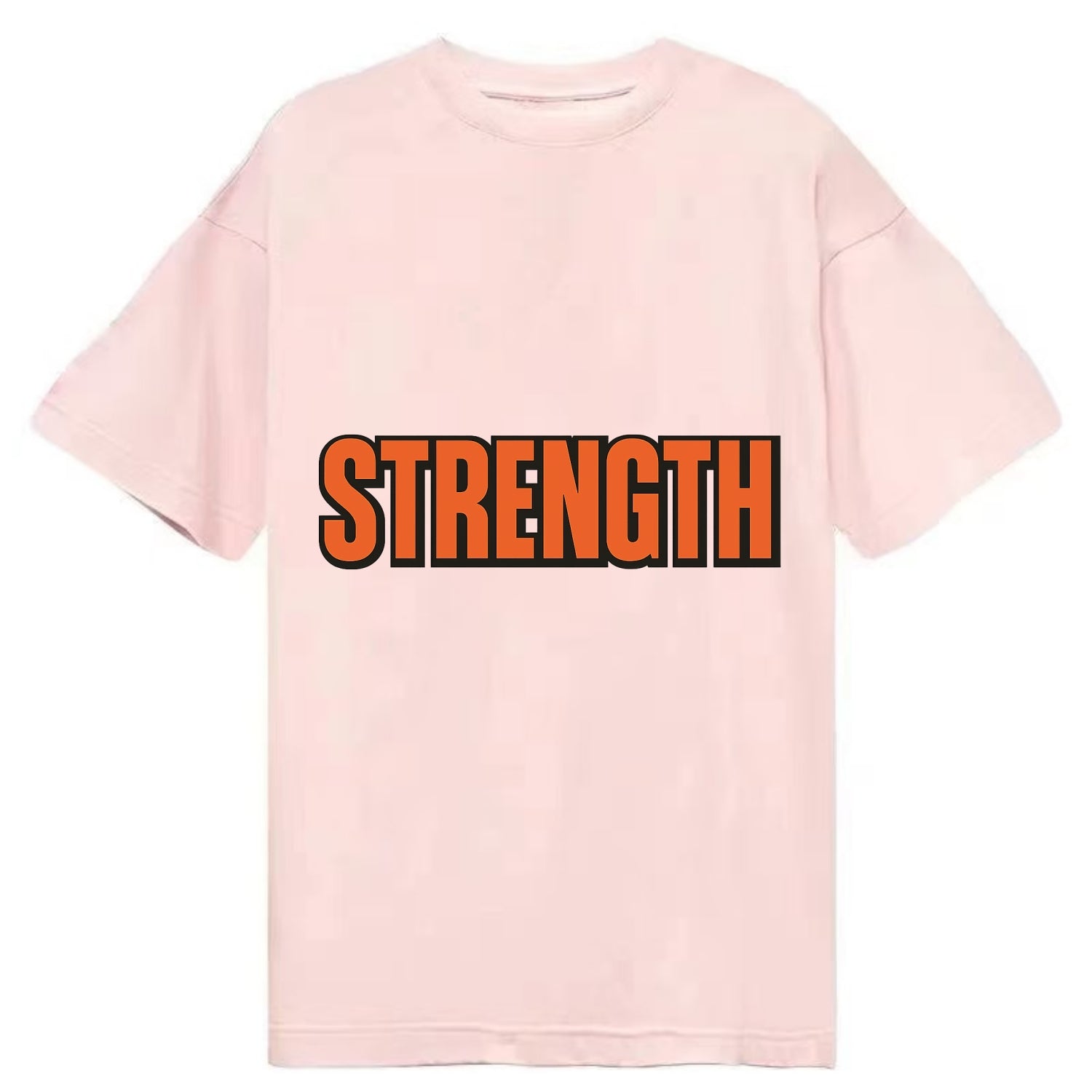 Bold typography design - "STRENGTH" - inner power, resilience, fortitude - Classic T-shirt - Pink