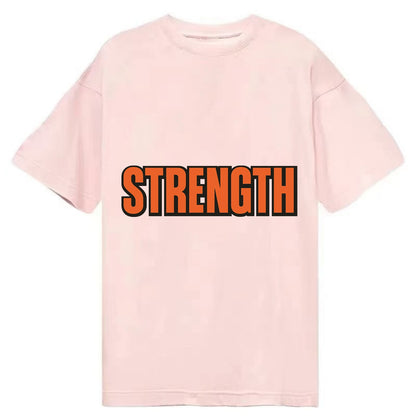 Bold typography design - "STRENGTH" - inner power, resilience, fortitude - Classic T-shirt - Pink
