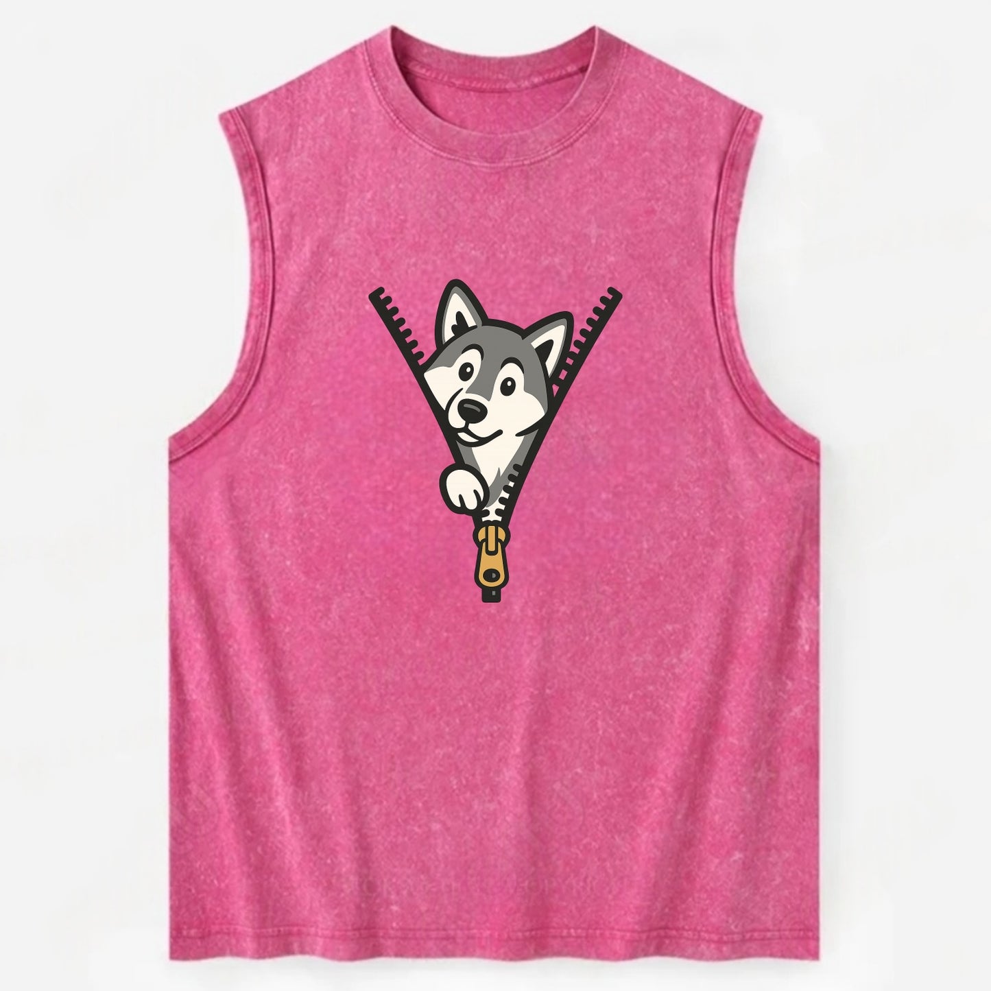 Alaskan Malamute - Vintage Washed Tank - Pink