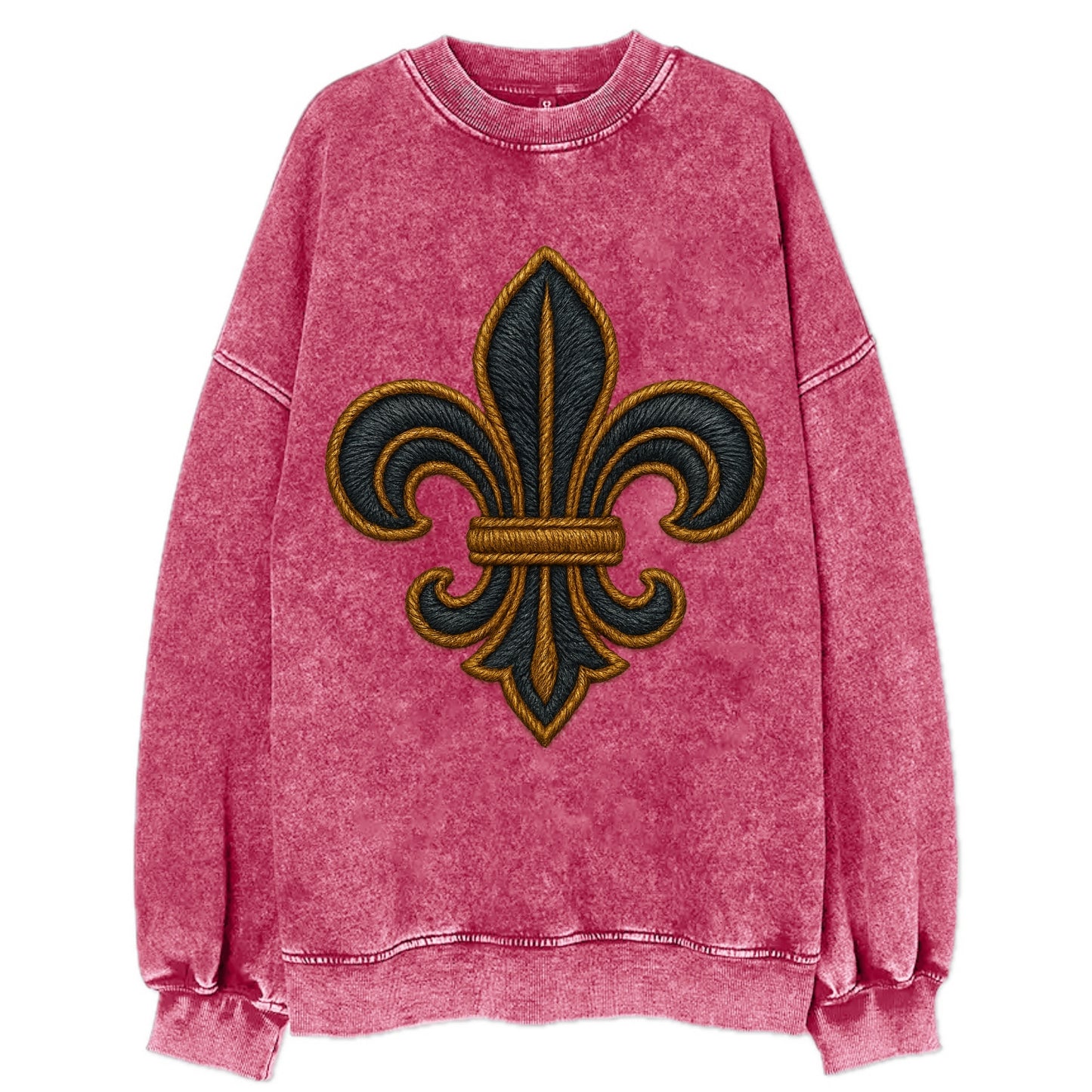 Fleur de Lis  - Vintage Sweatshirt - Pink