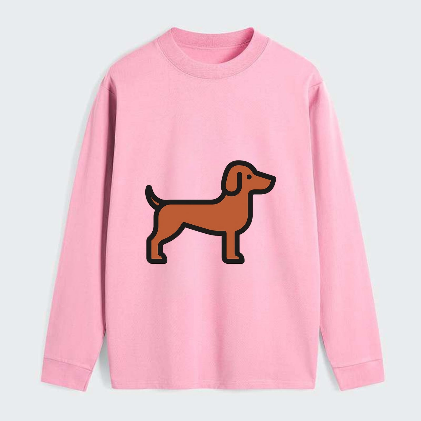 Vizsla - Rust colored flat side profile - Classic Long Sleeve Shirt - Pink