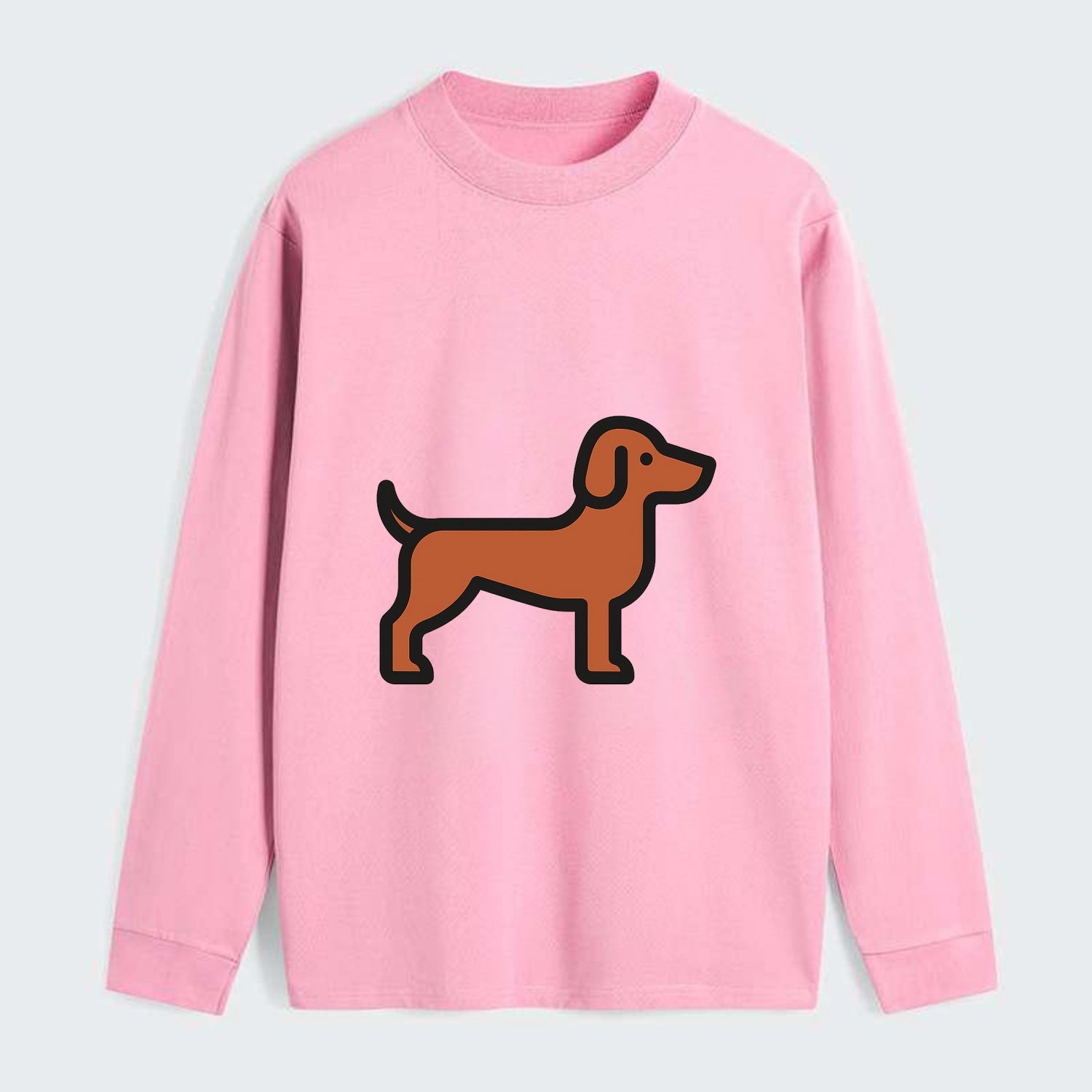 Vizsla - Rust colored flat side profile - Classic Long Sleeve Shirt - Pink