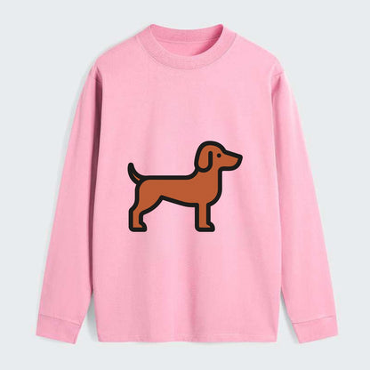 Vizsla - Rust colored flat side profile - Classic Long Sleeve Shirt - Pink