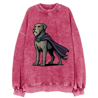 Irish Wolfhound Mystic Hero  - Vintage Sweatshirt - Pink